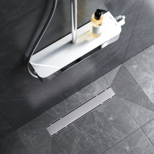 Трап для душа линейный, универсальный затвор Tile, 50 см. Фото 2