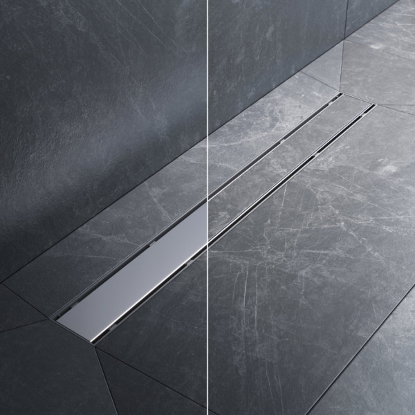 Трап для душа линейный, универсальный затвор Tile, 70 см. Фото 1