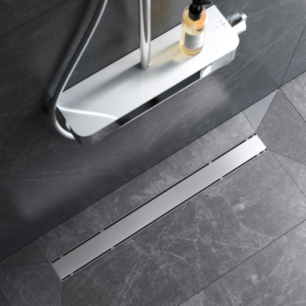 Трап для душа линейный, универсальный затвор Tile, 80 см. Фото 2