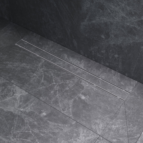 Трап для душа линейный, универсальный затвор Tile, 80 см. Фото 3