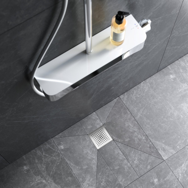 Трап для душа точечный, мокрый затвор Cut Gradient, 10 см. Фото 2