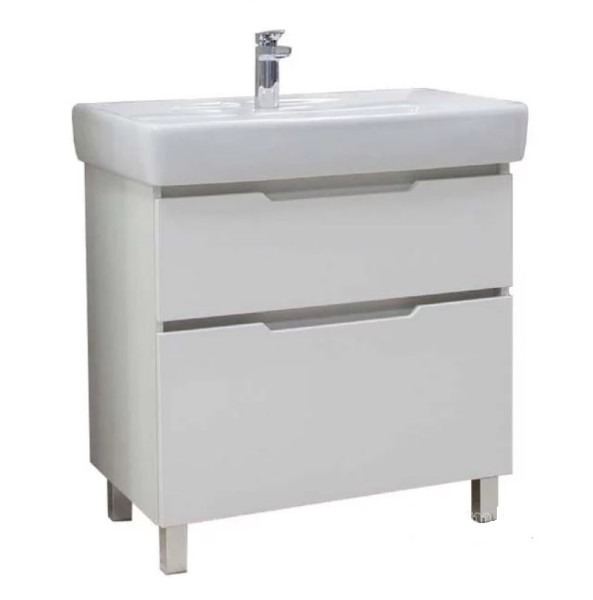 Тумба под раковину AQUATON Дакота 80 напольная, белая (1A202901DAAY0). Фото 1