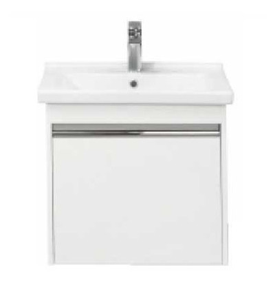Тумба под раковину AQUATON Капри 60 подвесная, белая (1A230101KP010). Фото 1