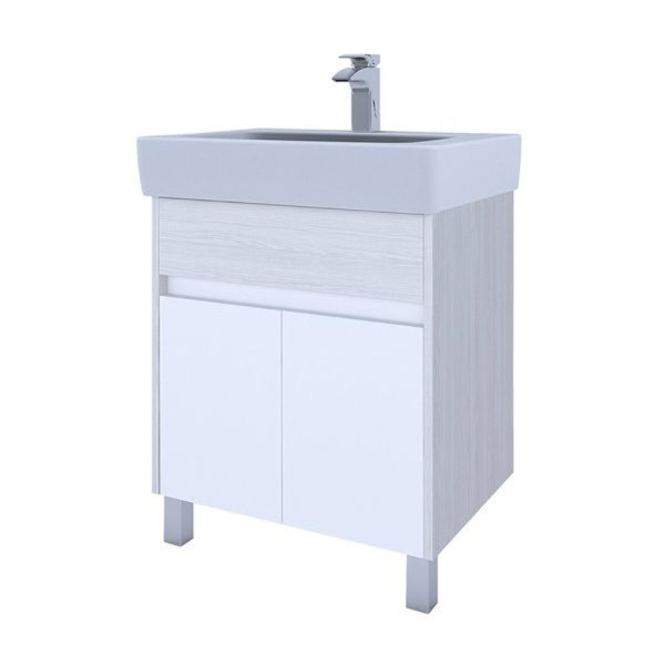 Тумба под раковину AQUATON ВЕРДИ 60 Напольная, белый ясень (1A207701VDAV0). Фото 1