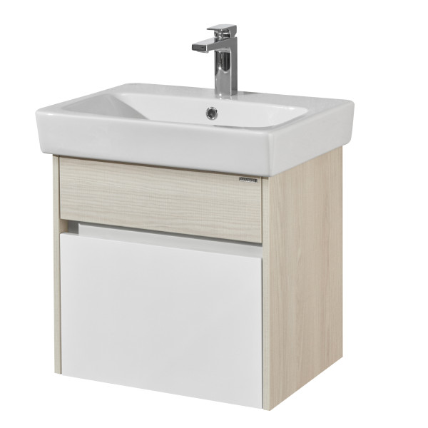 Тумба под раковину AQUATON ВЕРДИ 60 подвесная, белый ясень (1A206701VDAV0). Фото 1