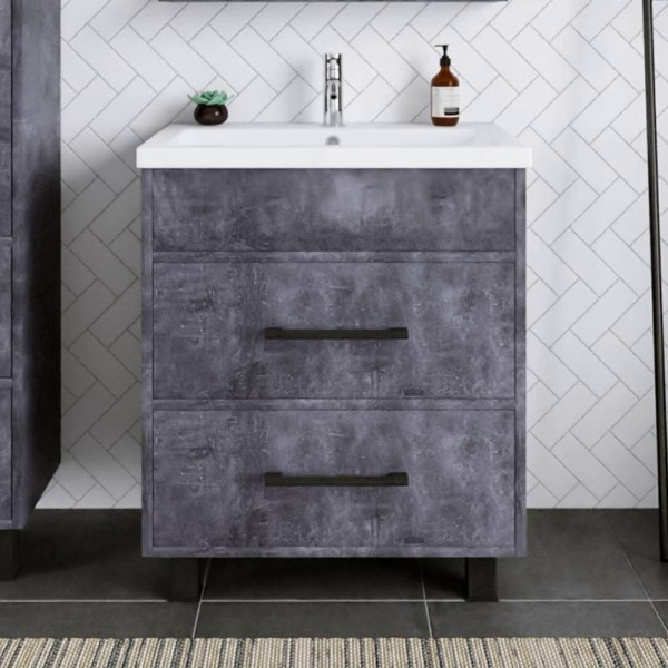 Тумба под раковину напольная Бриклаер ЧИЛИ цемент, 70 см. Фото 1