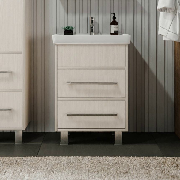 Тумба под раковину напольная Бриклаер ЧИЛИ светлая лиственница , 55 см. Фото 1