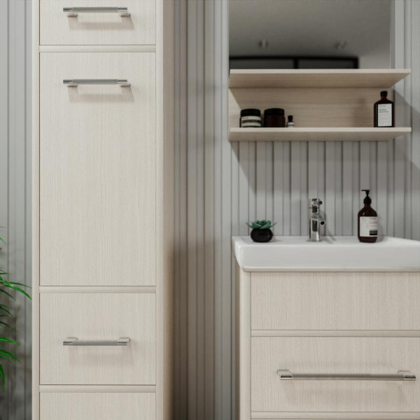 Тумба под раковину напольная Бриклаер ЧИЛИ светлая лиственница , 55 см. Фото 4