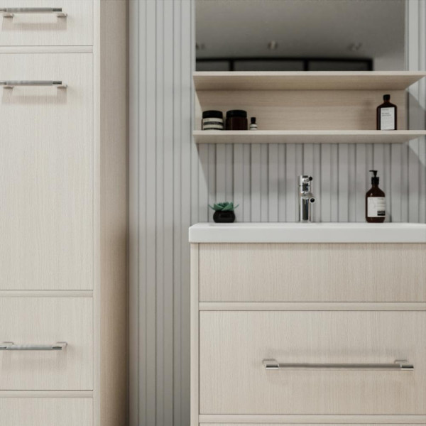 Тумба под раковину напольная Бриклаер ЧИЛИ светлая лиственница , 70 см. Фото 4