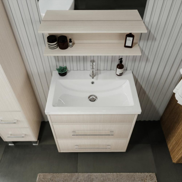 Тумба под раковину напольная Бриклаер ЧИЛИ светлая лиственница , 70 см. Фото 5