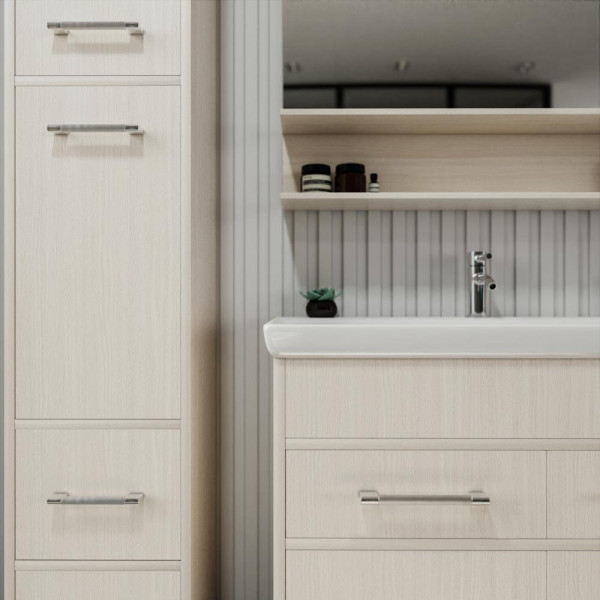 Тумба под раковину напольная Бриклаер ЧИЛИ светлая лиственница , 90 см. Фото 4