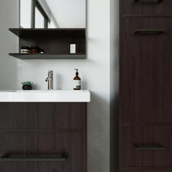 Тумба под раковину напольная Бриклаер ЧИЛИ венге, 60 см. Фото 5