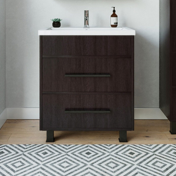 Тумба под раковину напольная Бриклаер ЧИЛИ венге, 70 см. Фото 1