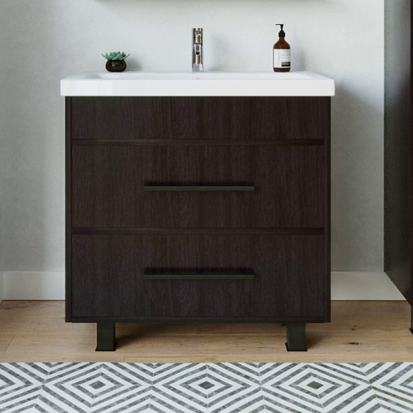 Тумба под раковину напольная Бриклаер ЧИЛИ венге, 80 см. Фото 1