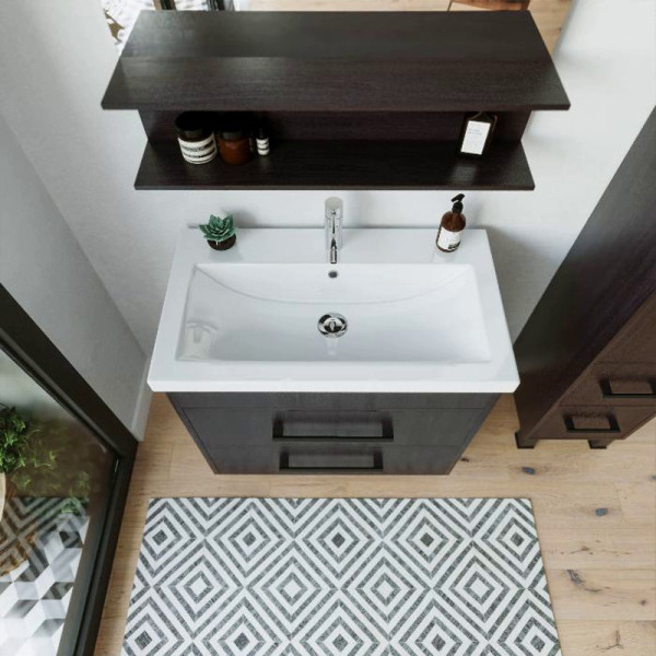 Тумба под раковину напольная Бриклаер ЧИЛИ венге, 80 см. Фото 5