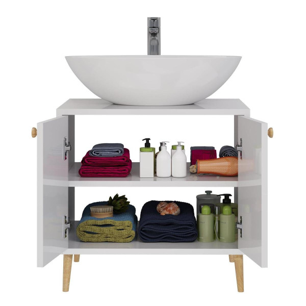 Тумба под раковину напольная Dreja Luno 60 см, белый. Фото 5