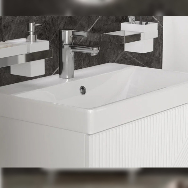 Тумба под раковину напольная Velvex Edge tn.EDG.9696.60.2Y белый глянец, 60 см. Фото 4