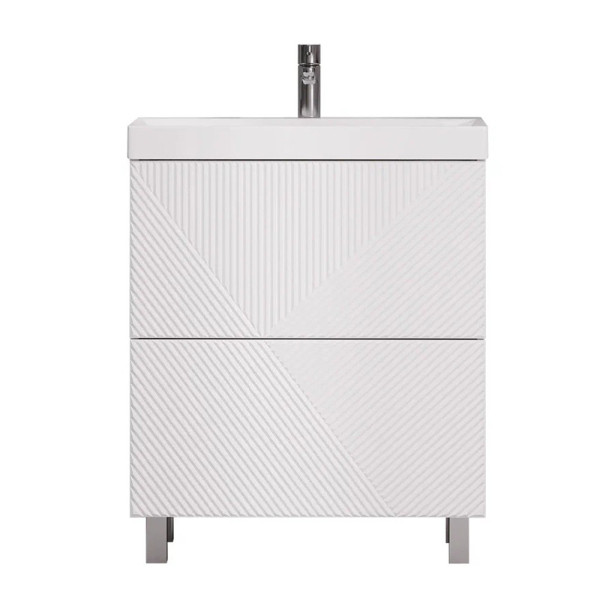 Тумба под раковину напольная Velvex Edge tn.EDG.9696.70.2Y белый глянец, 70 см. Фото 1