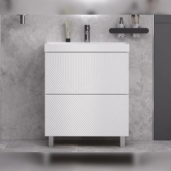 Тумба под раковину напольная Velvex Edge tn.EDG.9696.70.2Y белый глянец, 70 см. Фото 3