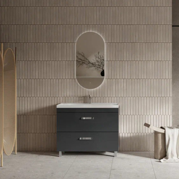 Тумба под раковину напольная Velvex Orlando tn.ORL.CLA.100.2Y графит, 100 см. Фото 3