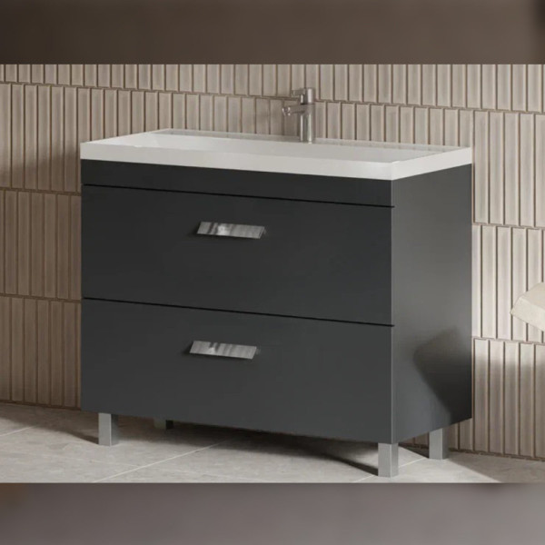 Тумба под раковину напольная Velvex Orlando tn.ORL.CLA.100.2Y графит, 100 см. Фото 5