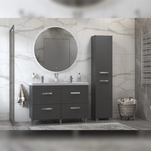 Тумба под раковину напольная Velvex Orlando tn.ORL.CLA.120.4Y графит, 120 см. Фото 3