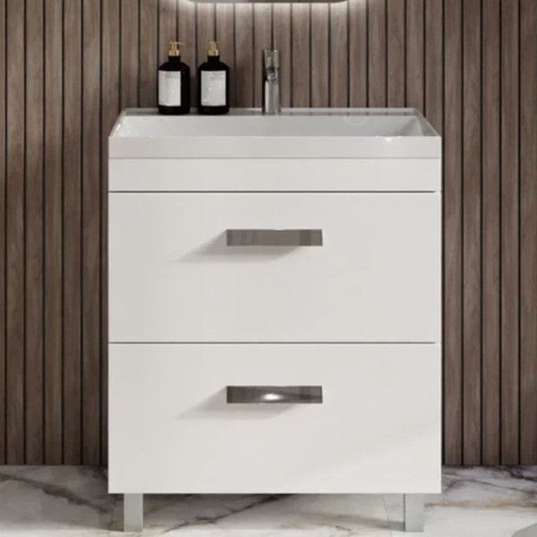 Тумба под раковину напольная Velvex Orlando tn.ORL.CLA.70.2Y белый матовый, 70 см. Фото 1