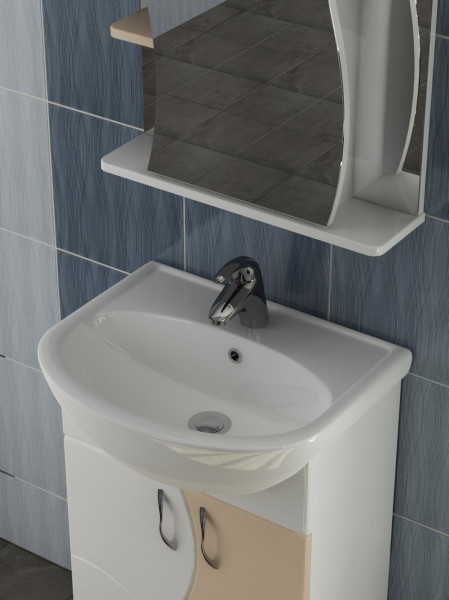 Тумба под раковину напольная VIGO Alessandro tn.ALE.UYU.55.2D беж, 55 см. Фото 3