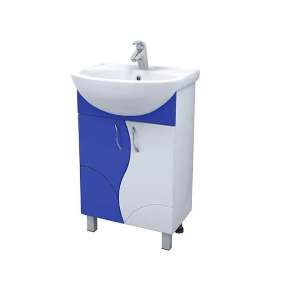 Тумба под раковину напольная VIGO Alessandro tn.ALE.UYU.55.2D син, 55 см. Фото 1