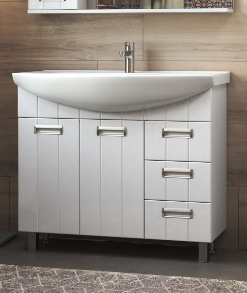 Тумба под раковину напольная VIGO Diana tn.DIA.STI.100.2D.3Y, 105 см. Фото 3