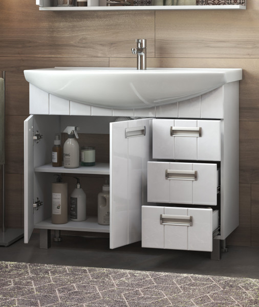 Тумба под раковину напольная VIGO Diana tn.DIA.STI.100.2D.3Y, 105 см. Фото 4