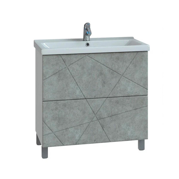 Тумба под раковину напольная VIGO Geometry 016 бетон, 70 см. Фото 1