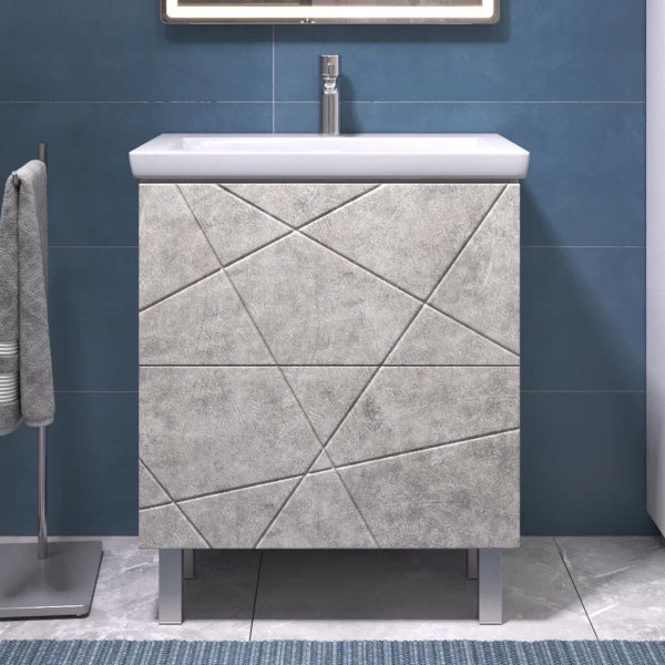 Тумба под раковину напольная VIGO Geometry 016 бетон, 70 см. Фото 3