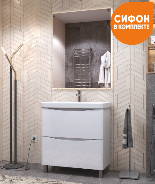 Тумба под раковину напольная VIGO Glem tn.GLE.9595.80.2Y, 80 см. Фото 6