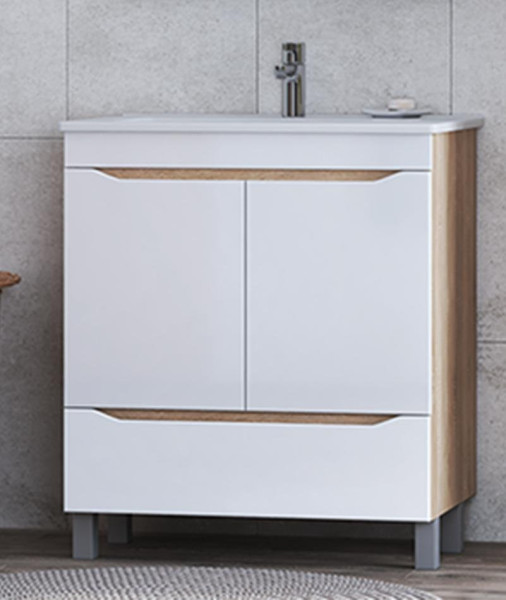 Тумба под раковину напольная VIGO Grani tn.GRI.ELI.60.2D.1Y дуб сонома, 60 см. Фото 3