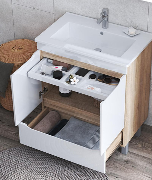 Тумба под раковину напольная VIGO Grani tn.GRI.ELI.60.2D.1Y дуб сонома, 60 см. Фото 4