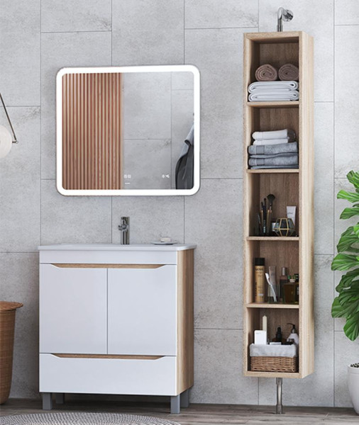 Тумба под раковину напольная VIGO Grani tn.GRI.ELI.60.2D.1Y дуб сонома, 60 см. Фото 5