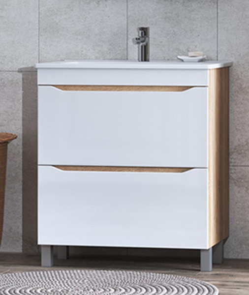 Тумба под раковину напольная VIGO Grani tn.GRI.OSK.75.2Y дуб сонома, 75 см. Фото 3