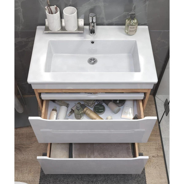 Тумба под раковину напольная VIGO Grani tn.GRI.OSK.75.2Y дуб золотой, 75 см. Фото 5