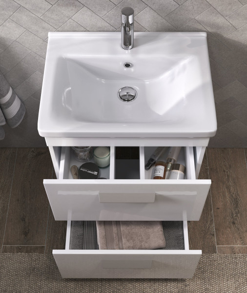 Тумба под раковину напольная VIGO Nova tn.NOV.MIR.60.2Y, 60 см. Фото 4