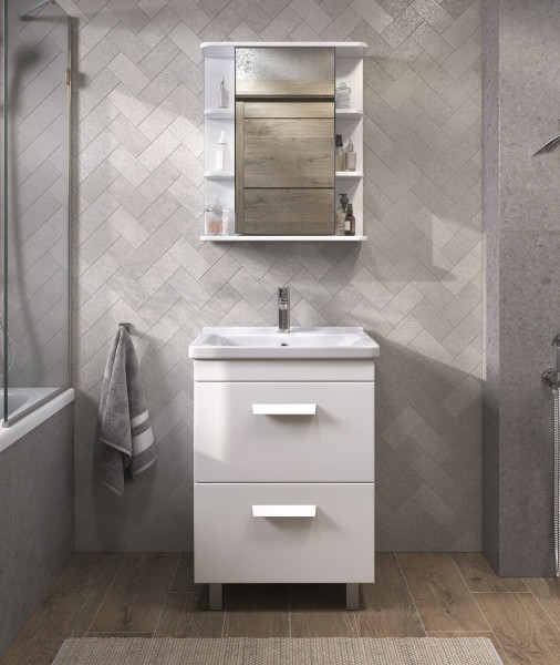 Тумба под раковину напольная VIGO Nova tn.NOV.MIR.60.2Y, 60 см. Фото 6