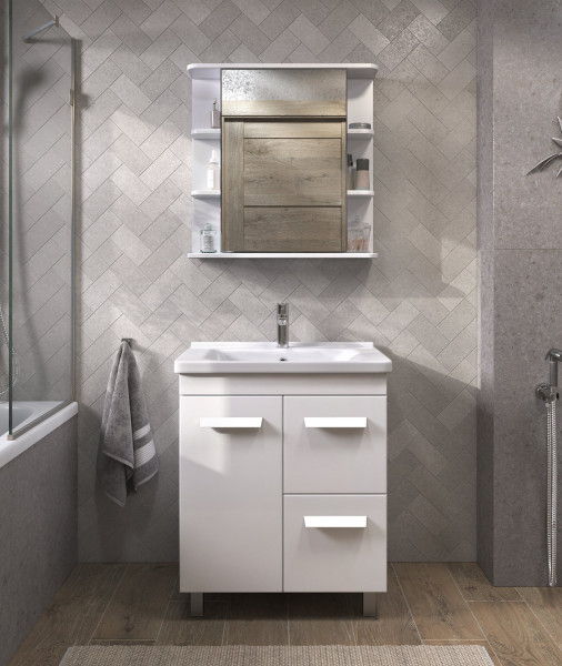 Тумба под раковину напольная VIGO Nova tn.NOV.MIR.70.1D.2Y, 70 см. Фото 5