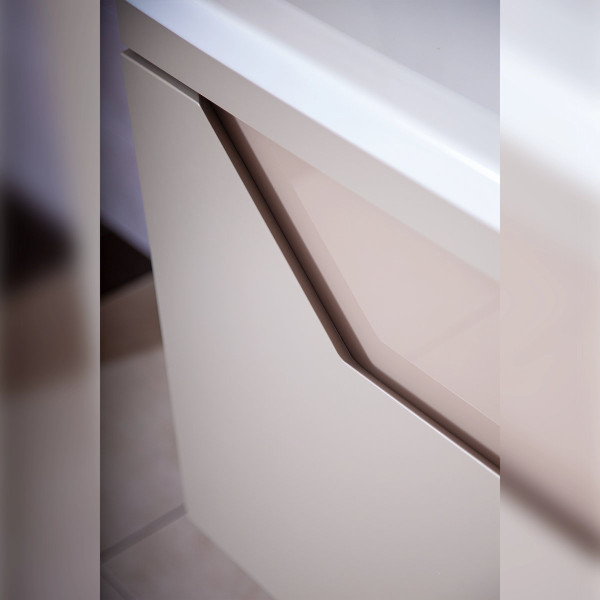 Тумба под раковину подвесная Бриклаер Брайтон бежевый, 60 см. Фото 5