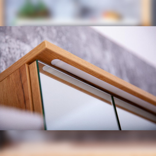 Тумба под раковину подвесная Бриклаер Форест дуб золотой/антрацит, 80 см. Фото 5