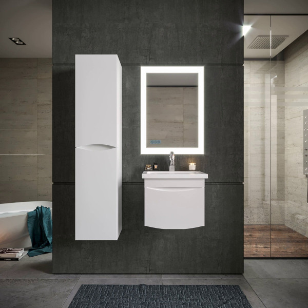 Тумба под раковину подвесная Бриклаер ВЕГА белый , 50 см. Фото 3