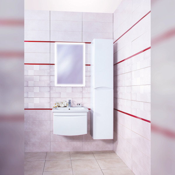 Тумба под раковину подвесная Бриклаер ВЕГА белый , 60 см. Фото 3