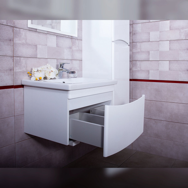 Тумба под раковину подвесная Бриклаер ВЕГА белый , 60 см. Фото 5