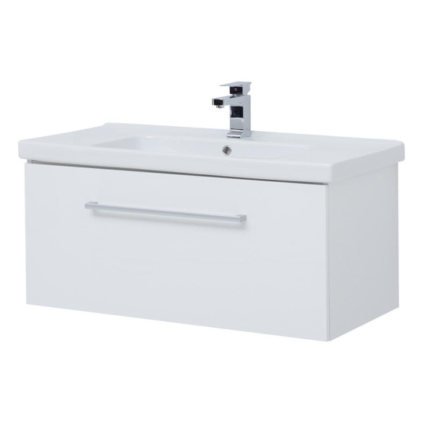 Тумба под раковину подвесная Dreja Big Inn 100 см, белый. Фото 1