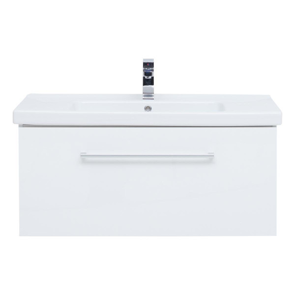 Тумба под раковину подвесная Dreja Big Inn 100 см, белый. Фото 3