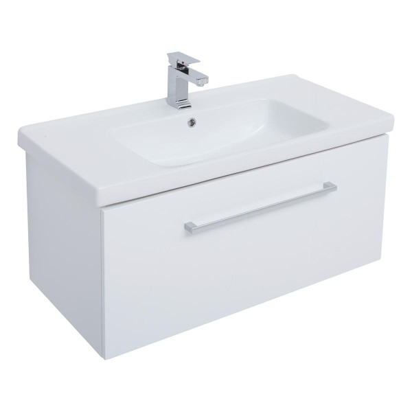 Тумба под раковину подвесная Dreja Big Inn 100 см, белый. Фото 4